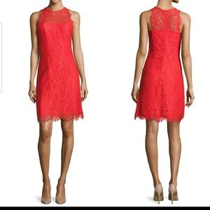 Shoshanna Bella Red Lace Dress Size 0